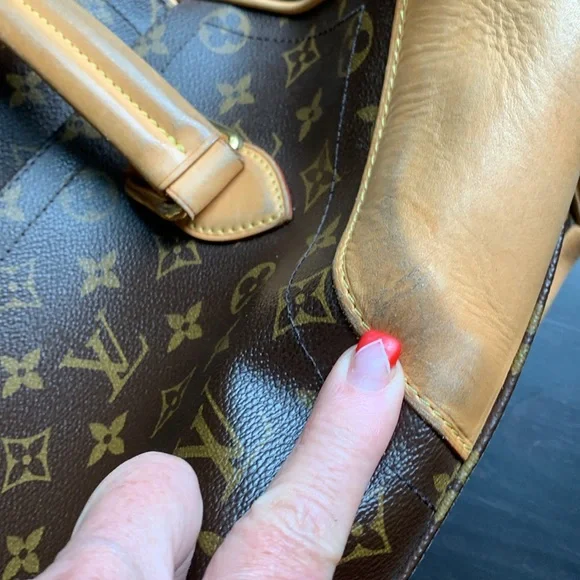 Louis Vuitton Brown Tan Satchel with Monogram Canvas - Picture 4 of 11